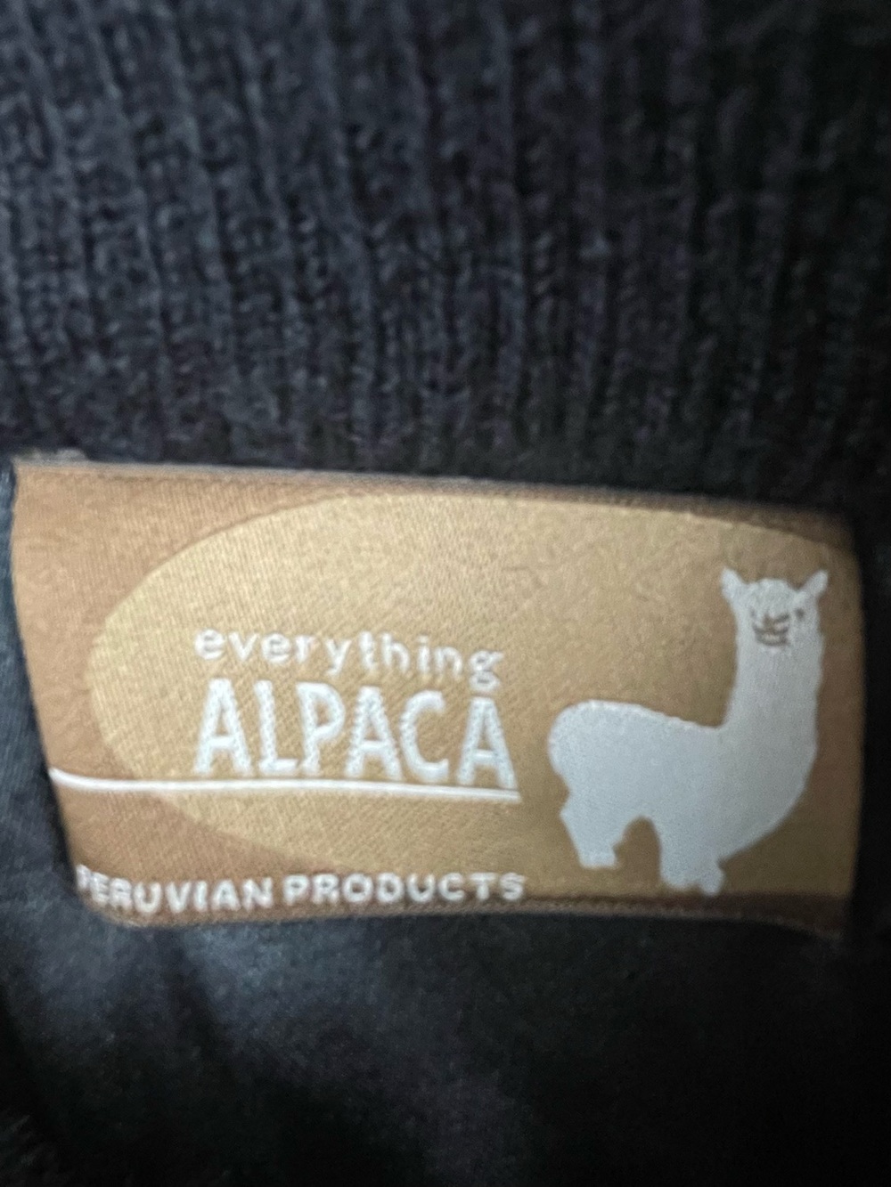 Everything Alpaca Peruvian Black Jacket Large (oversized fit see notes ) Unisex - Picture 2 of 8